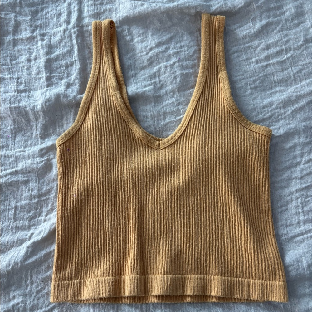Urban Outfitters Ribbed Camel Tank Top